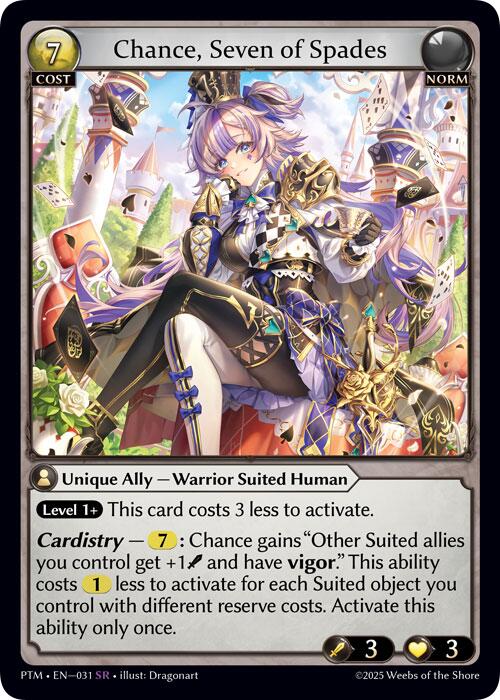 その他 Chance, Seven of Spades CSR Chance, Seven of Spades [PTM - 031] – Hobby Stop TCG