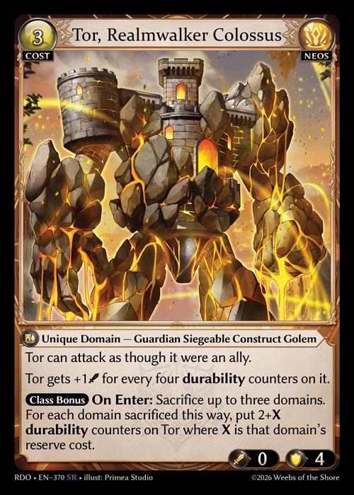 Tor, Realmwalker Colossus