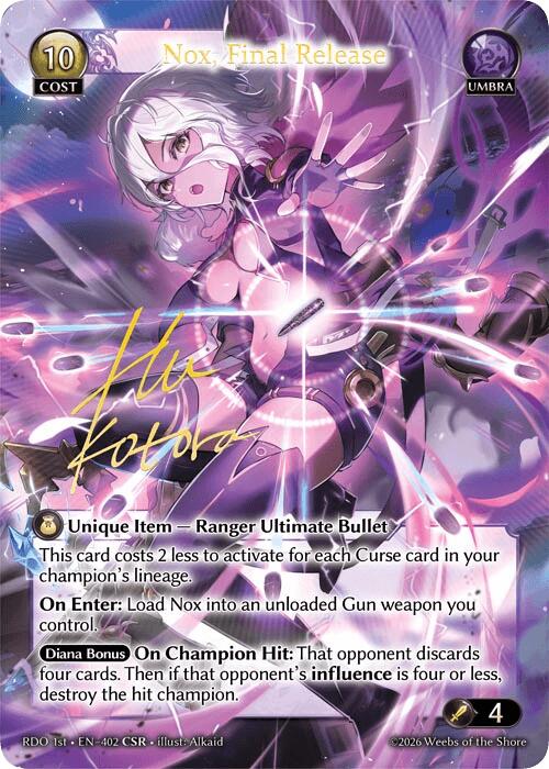 Nox, Final Release (CSR)