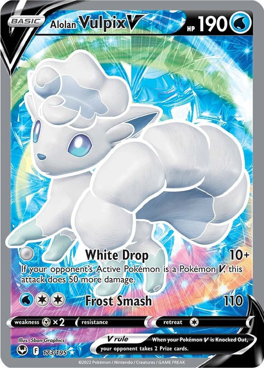 Alolan Vulpix V (Full Art) [SWSH12 - 173/195]