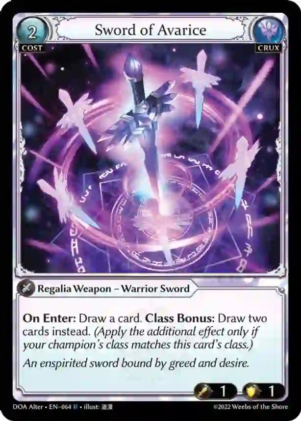 Sword of Avarice [R] - Dawn of Ashes Alter Edition