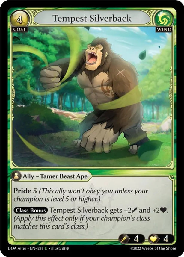 Tempest Silverback [UC] - Dawn of Ashes Alter Edition