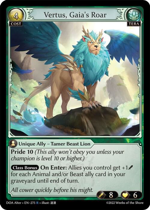 Vertus, Gaia's Roar [R] - Dawn of Ashes Alter Edition