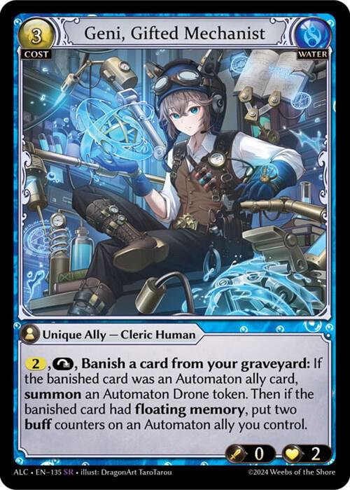 Geni, Gifted Mechanist [SR] - Alchemical Revolution