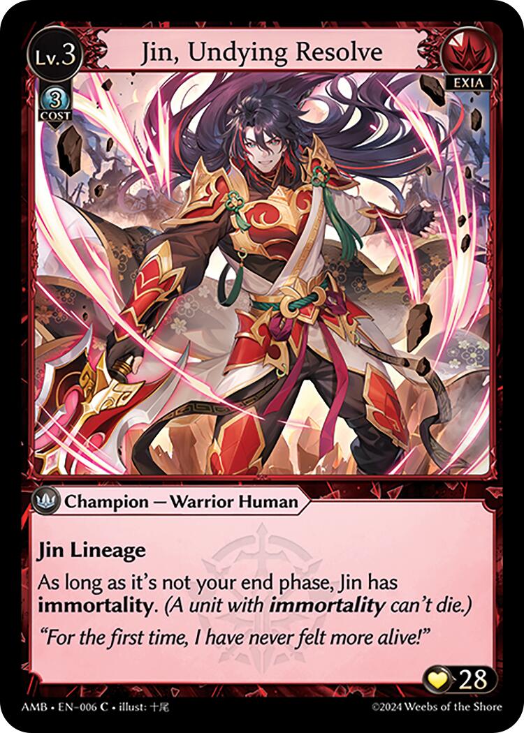 Jin, Undying Resolve [AMB1E - 006]