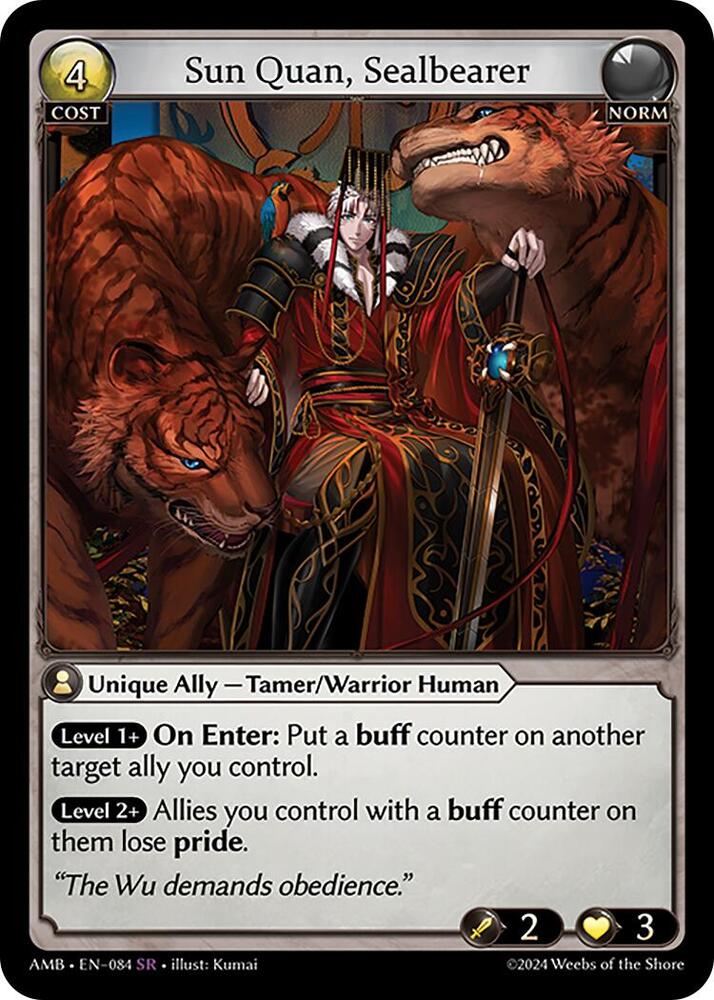 Sun Quan, Sealbearer [SR][084] - Mortal Ambition