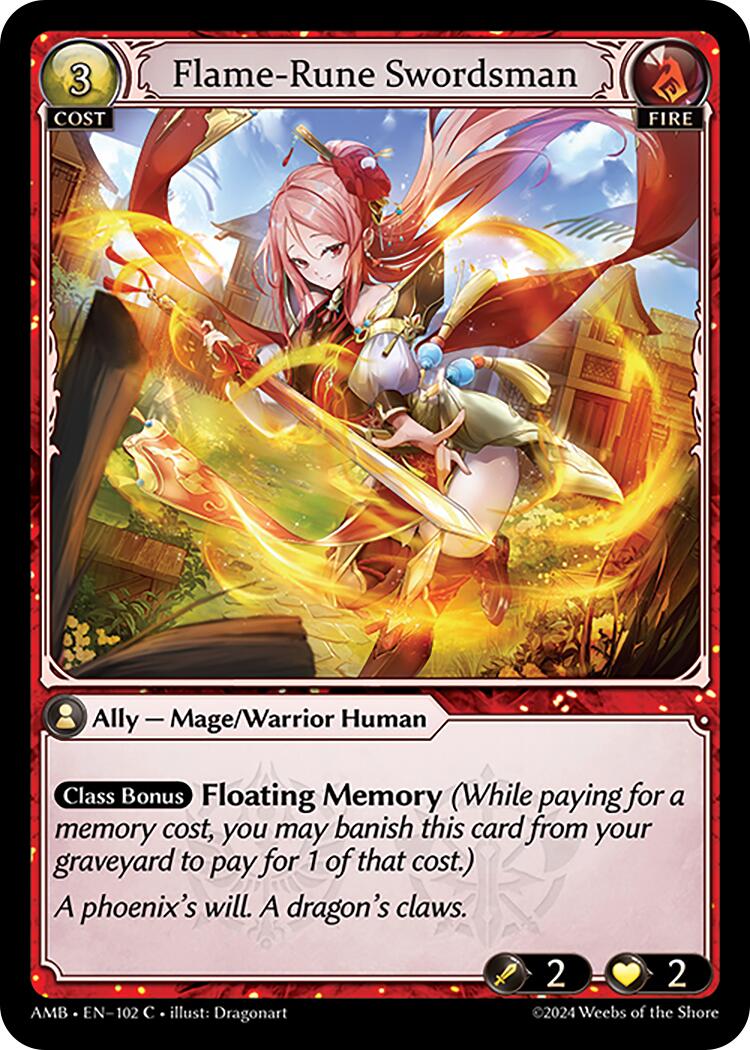 Flame-Rune Swordsman [AMB1E - 102]