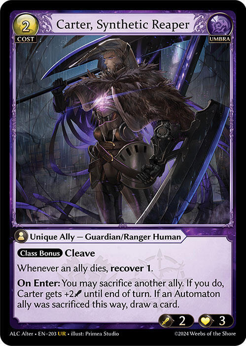Carter, Synthetic Reaper [UR] - Alchemical Revolution Alter Edition