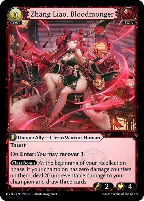 Zhang Liao, Bloodmonger [SR] - Abyssal Heaven