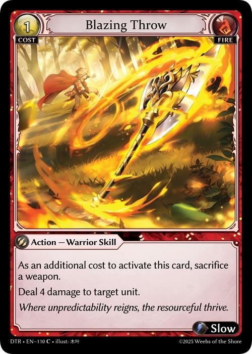 Blazing Throw [DTR1E - 110]