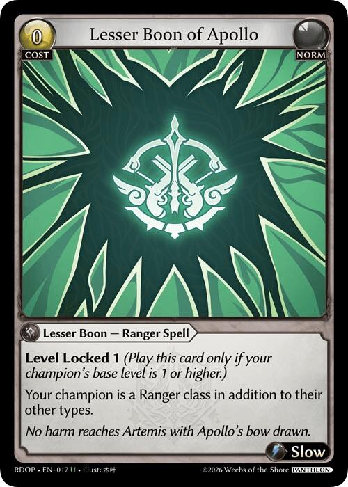 Lesser Boon of Apollo