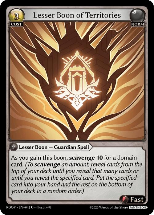 Lesser Boon of Territories