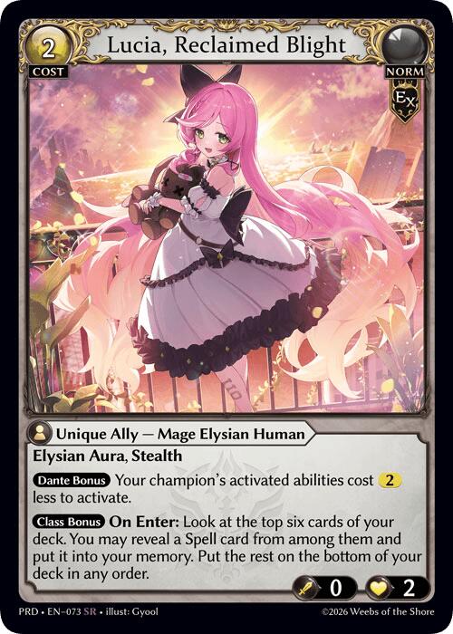 Lucia, Reclaimed Blight