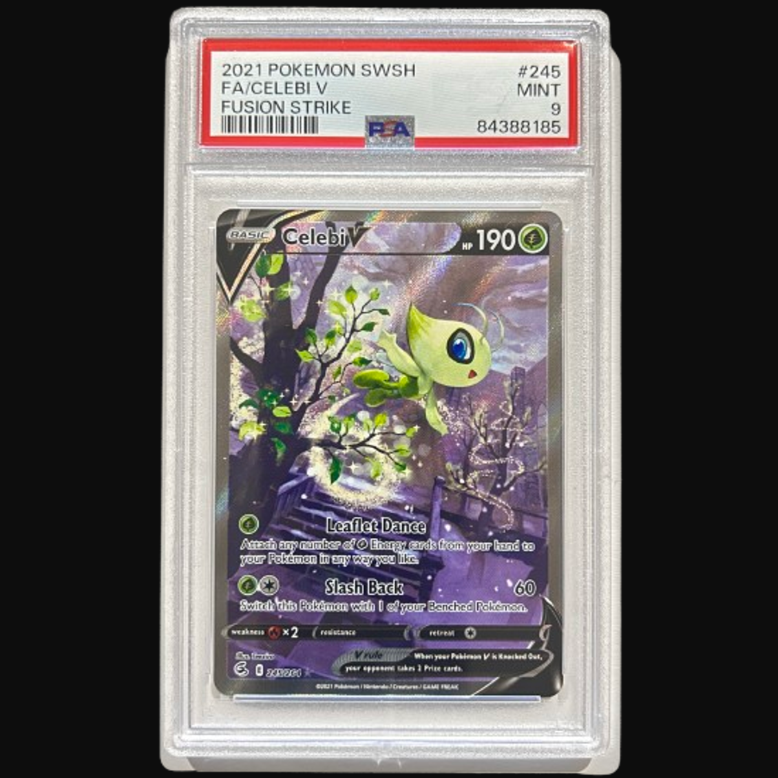 Celebi V [245/264](Alternate Full Art) - SWSH08: Fusion Strike - PSA 9 - 84388185