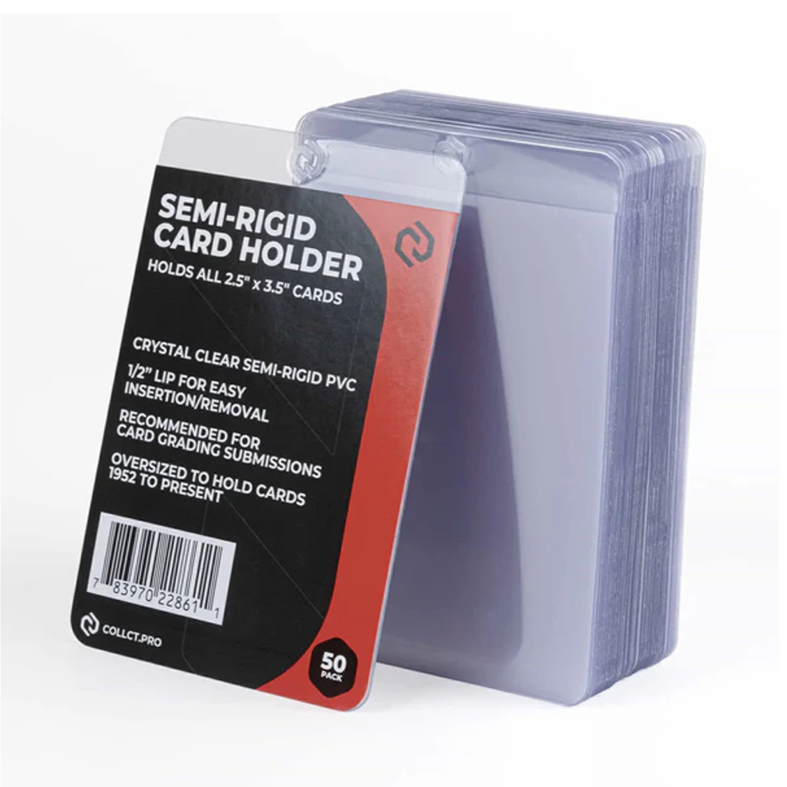 COLLCT.PRO Semi Rigid Card Holder [3 5/16" x 4 7/8][50 ct]