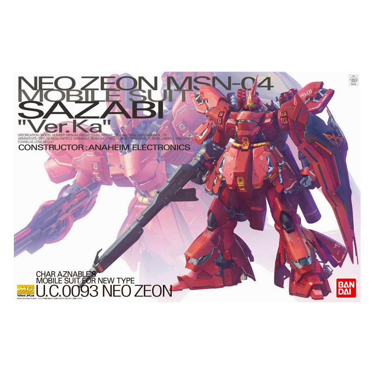 MG 1/100 MSN-04 Sazabi Ver.Ka [PREORDER | ETA SEPT / OCT]