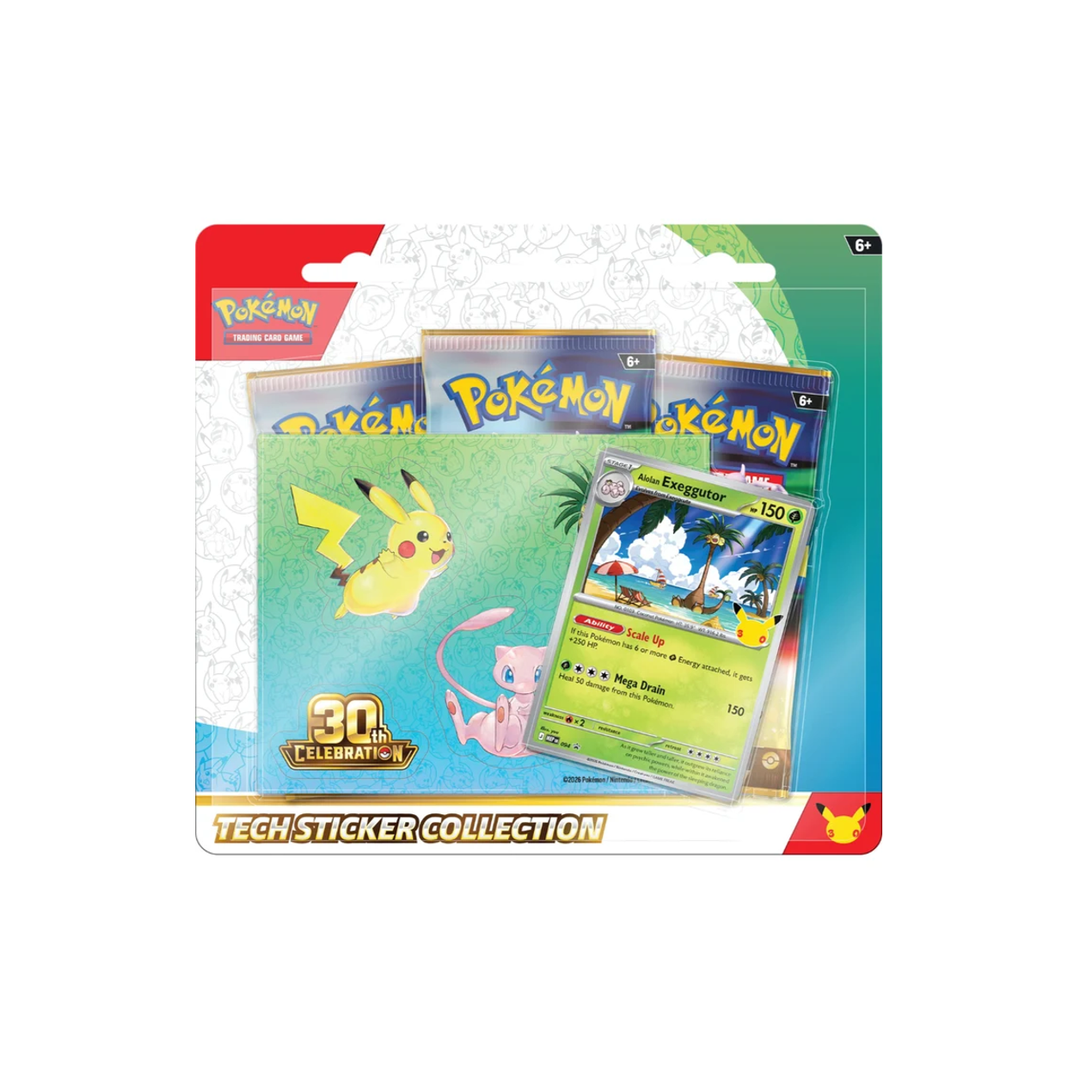 Pokémon 30th Celebration Tech Sticker Collection - Alolan Exeggutor