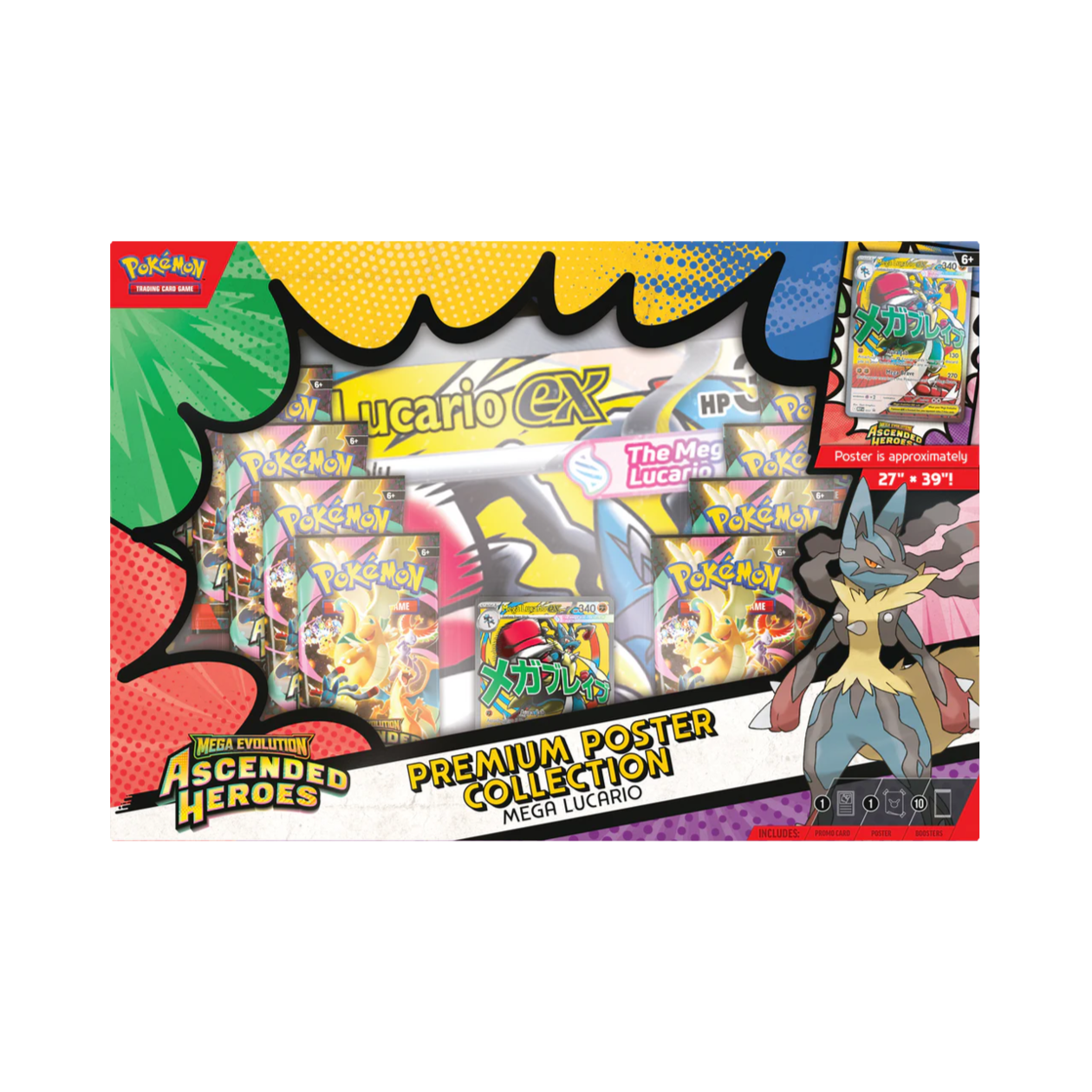 Pokémon ME2.5 Ascended Heroes Premium Poster Collection - Mega Lucario [PREORDER]