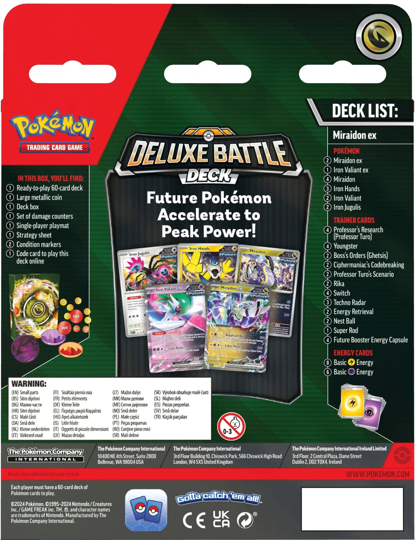 Pokemon Miraidon ex  Deluxe Battle Deck